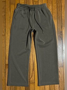 Colorfulkoala Olive Green Wide Leg Lounge Pants Size Large